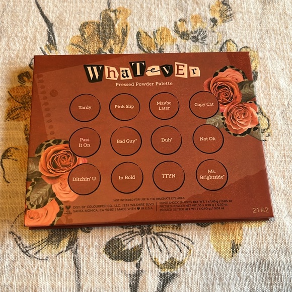 Colourpop Whatever Palette - see photos - swatched & damaged shade - Picture 4 of 6